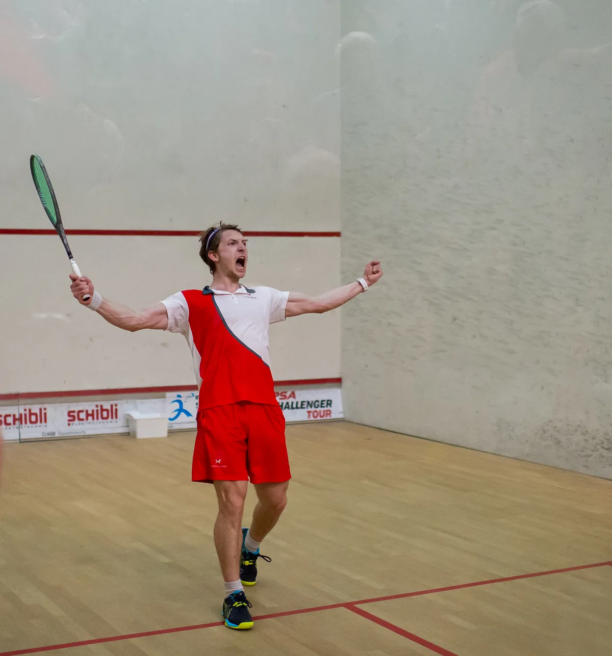Griffig Sporthalle Uster, Squash EM, Dimitri Steinmann